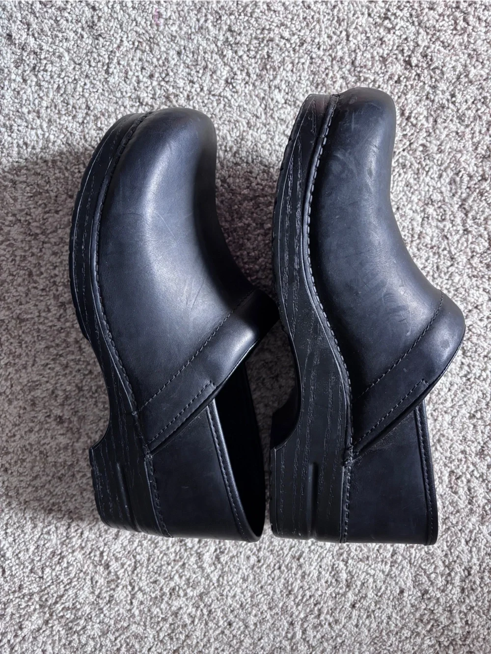 Dansko Professional Black Leather Clogs Mens Slip On Comfort Shoes 44EU 10.5US